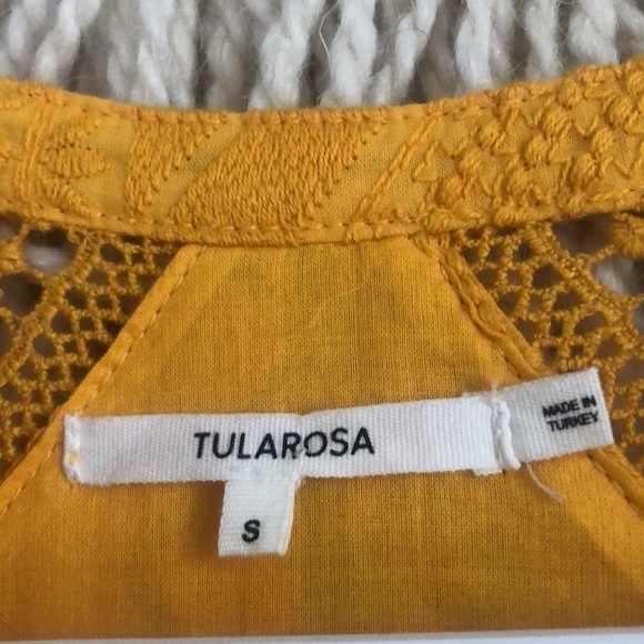 Tularosa Revolve Lisa Blouson Sleeve Embroidered Ruffle Dress Small - Picture 7 of 7